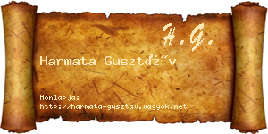 Harmata Gusztáv névjegykártya